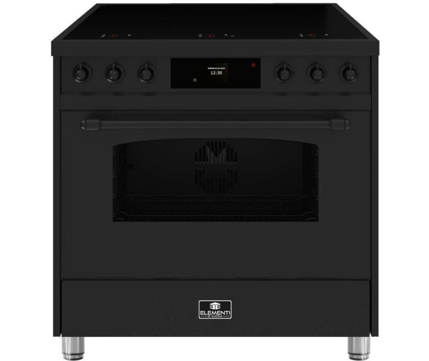 ELEMENTI DI CUCINA fornuis inductie mat zwart EC9036-MZ-B