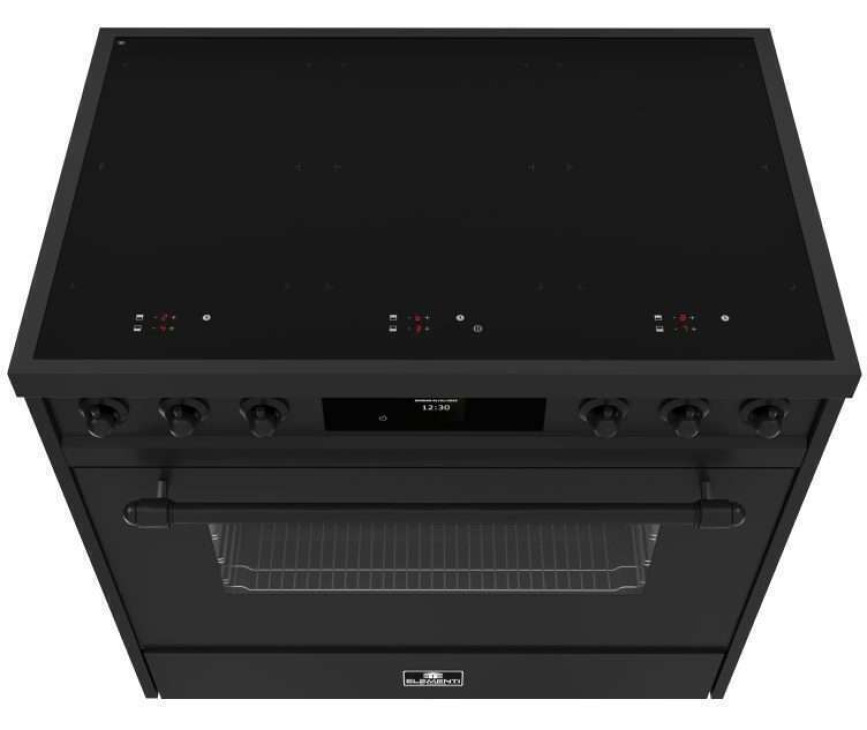 Elementi di Cucina EC9036-MZ-B inductie fornuis - klassiek - mat zwart