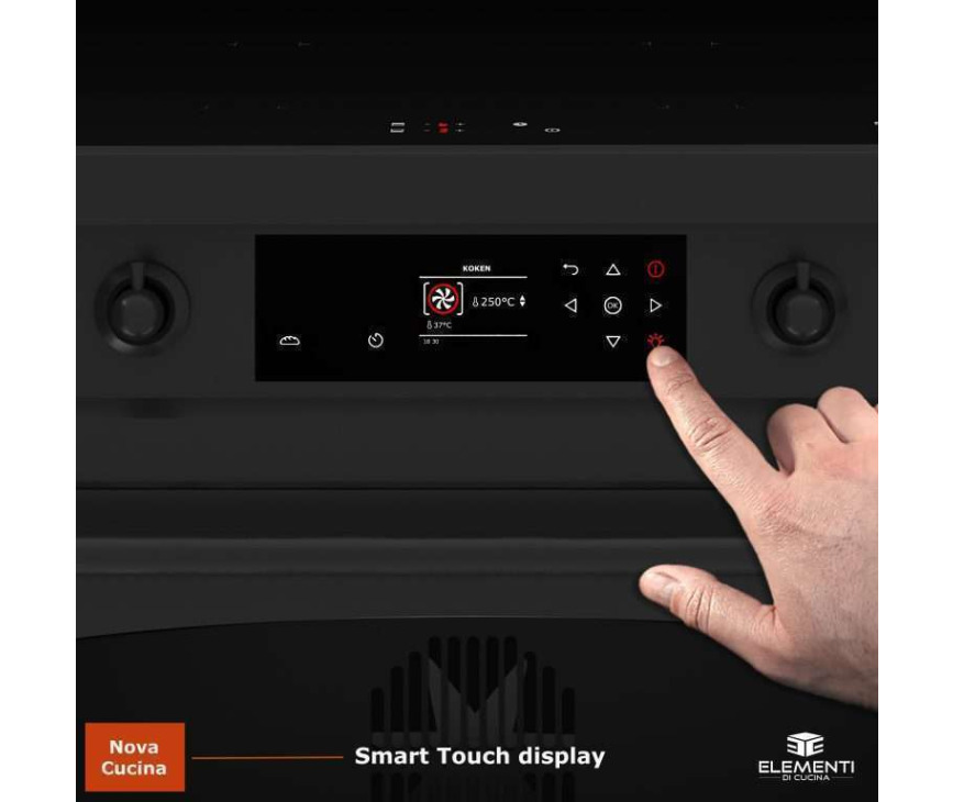 Elementi di Cucina EC9036-MZ-B inductie fornuis - klassiek - mat zwart