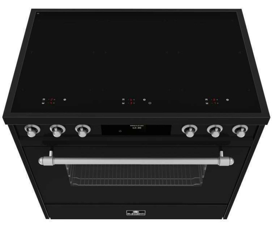 Elementi di Cucina EC9036-ZW-B inductie fornuis - klassiek - zwart