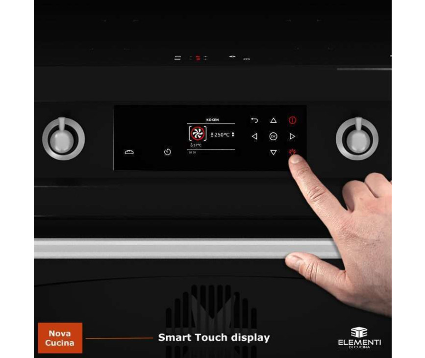 Elementi di Cucina EC9036-ZW-B inductie fornuis - klassiek - zwart