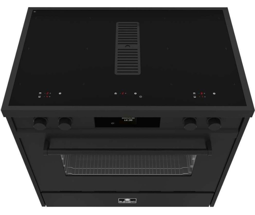 Elementi di Cucina IM9034-MZ-B inductie fornuis met afzuiging - mat zwart