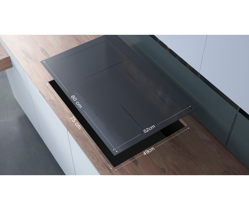 Etna KIF780DS inbouw inductie kookplaat - 80 cm. breed 