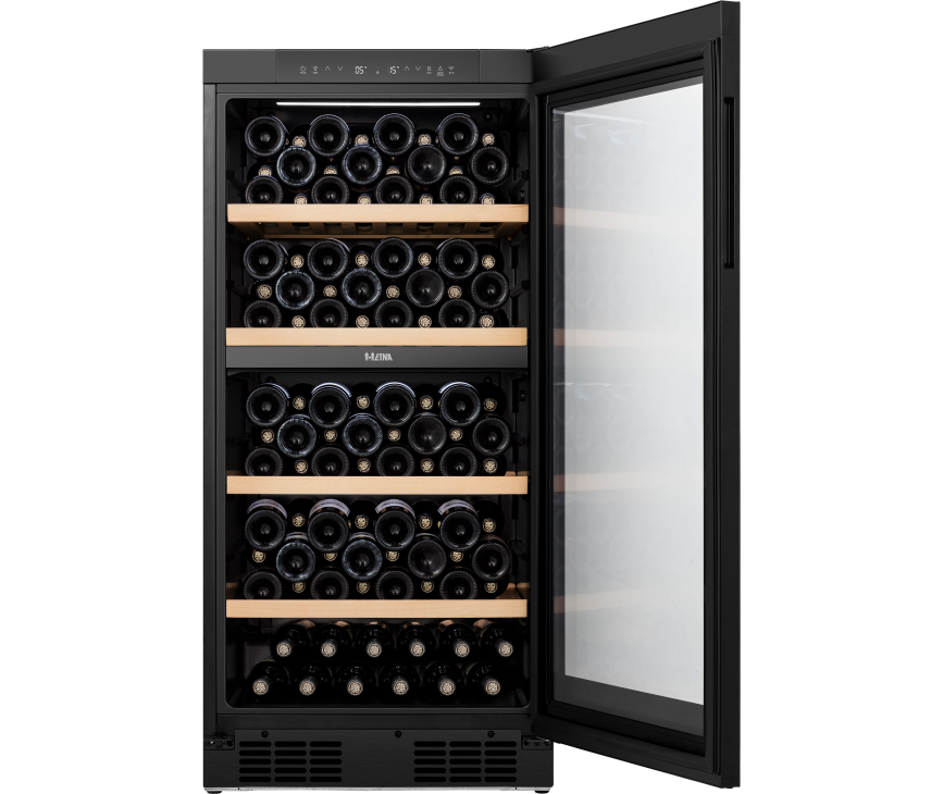 Etna WKV584 wijnkoelkast - zwart glas