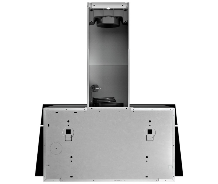 Etna AD780RVS schuin anti-hoofdstoot afzuigkap - 80 cm. breed