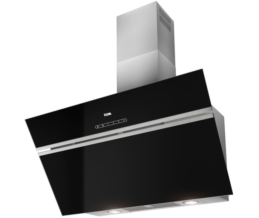 Etna AD780RVS schuin anti-hoofdstoot afzuigkap - 80 cm. breed