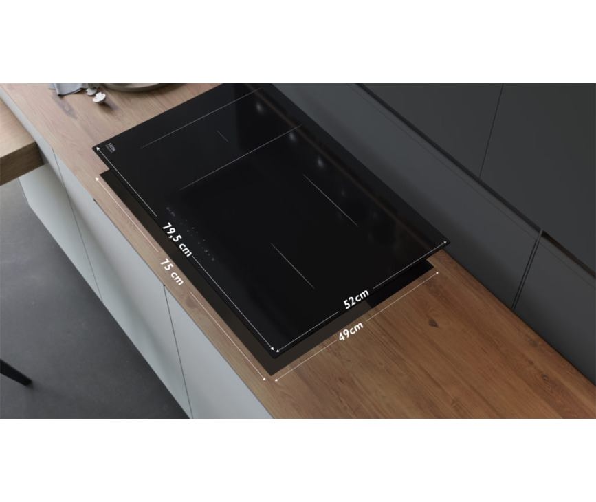 Etna KIF680ZT inbouw inductie kookplaat met FlexZone - 80 cm.