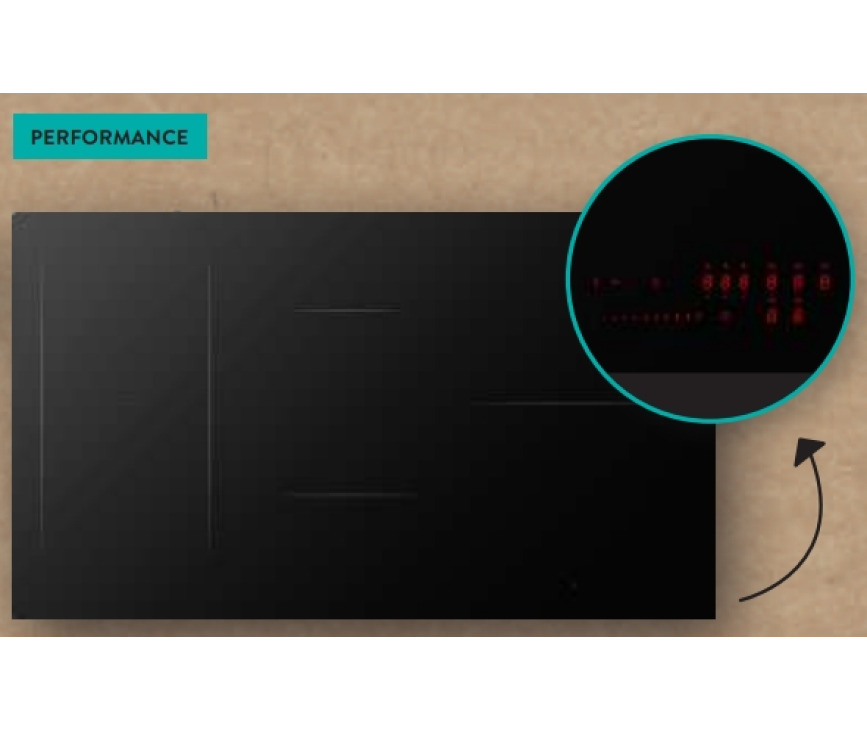 Etna KIF880DS inbouw inductie kookplaat - matzwart - 80 cm. breed