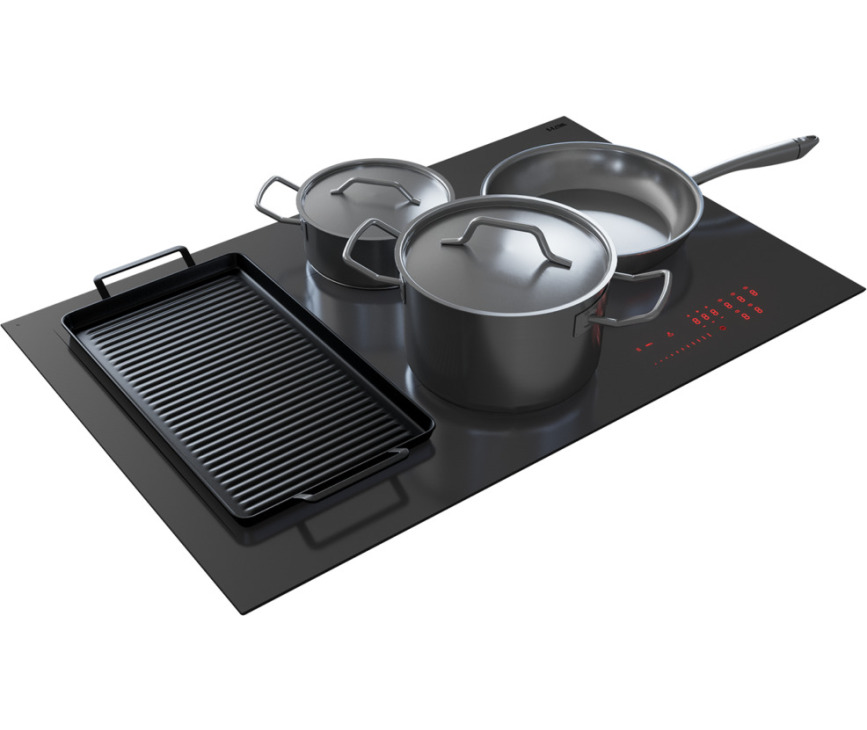 Etna KIF880DS inbouw inductie kookplaat - matzwart - 80 cm. breed