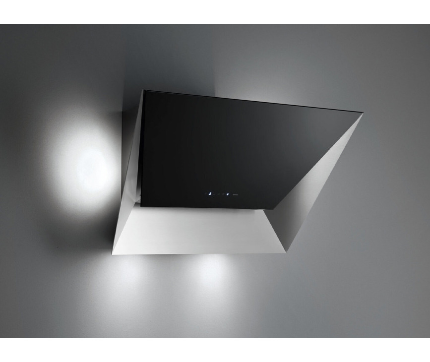 Falmec PRISM85W wand is onder een ander typenummer ook leverbaar in zwart glas