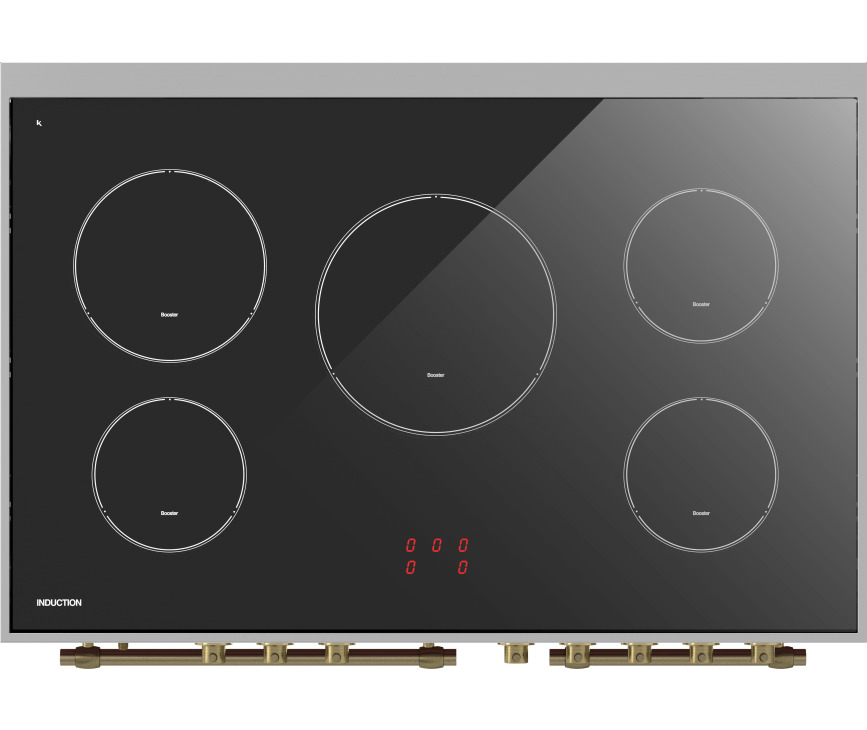 Fratelli VE2920I5FEMIVB inductie fornuis - 2 ovens - ivoor / crème / antiek wit met brons beslag