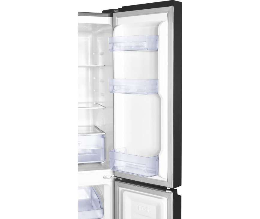 Frilec BONNMD460-WS-150-040CB side-by-side 4-deurs koelkast - blacksteel