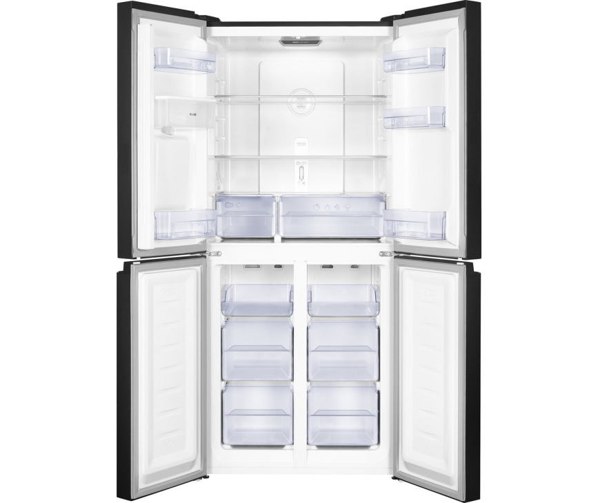 Frilec BONNMD460-WS-150-040CB side-by-side 4-deurs koelkast - blacksteel