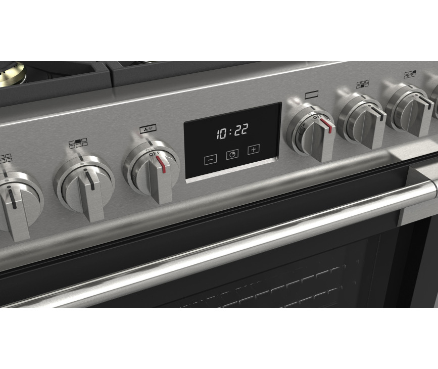 Fulgor Milano FSRC 3606 P MG ED 2F MBK gas fornuis - 91 cm. breed - zwart