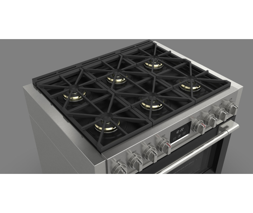 Fulgor Milano FSRC 3606 P MG ED 2F MBK gas fornuis - 91 cm. breed - zwart