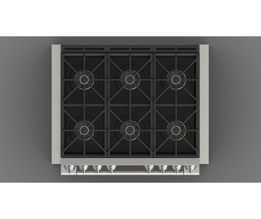 Fulgor Milano FSRC 3606 P MG ED 2F MBK gas fornuis - 91 cm. breed - zwart