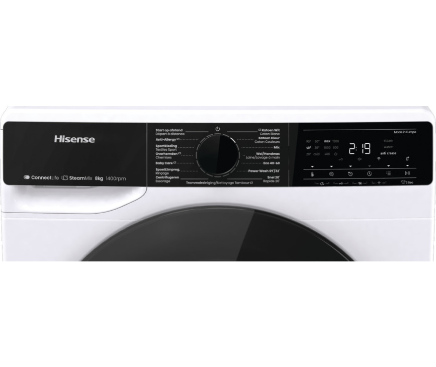 Hisense WF5V843BW/BLX wasmachine