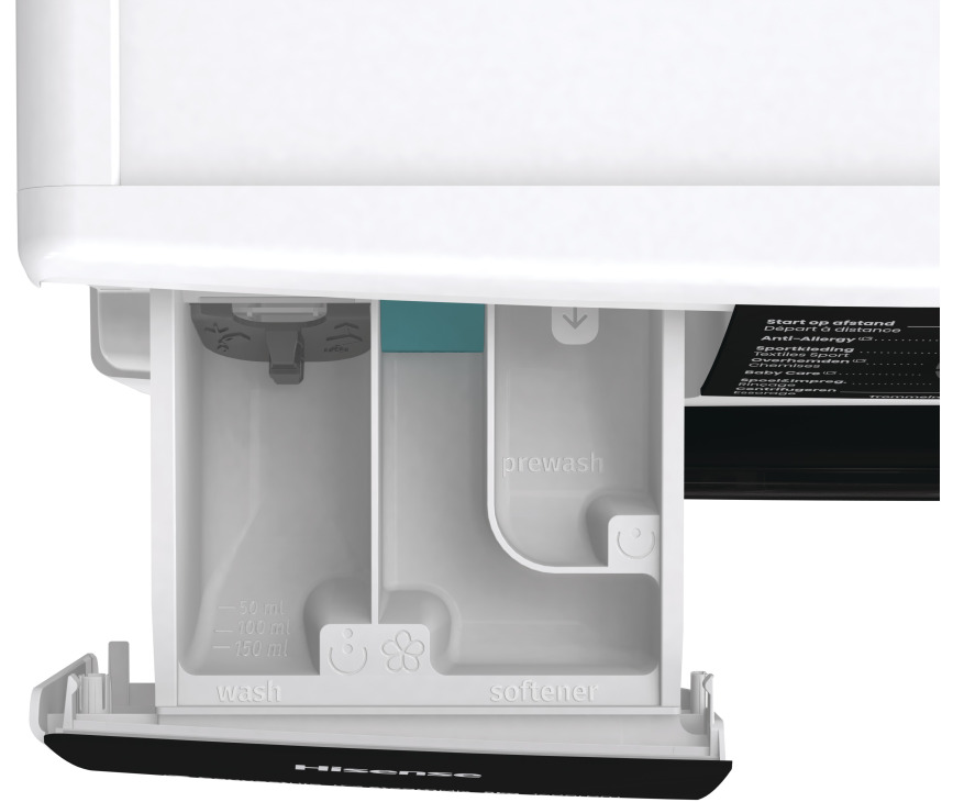 Hisense WF5V863BW wasmachine met WiFi, stoom, 8 kg en 1600 toeren