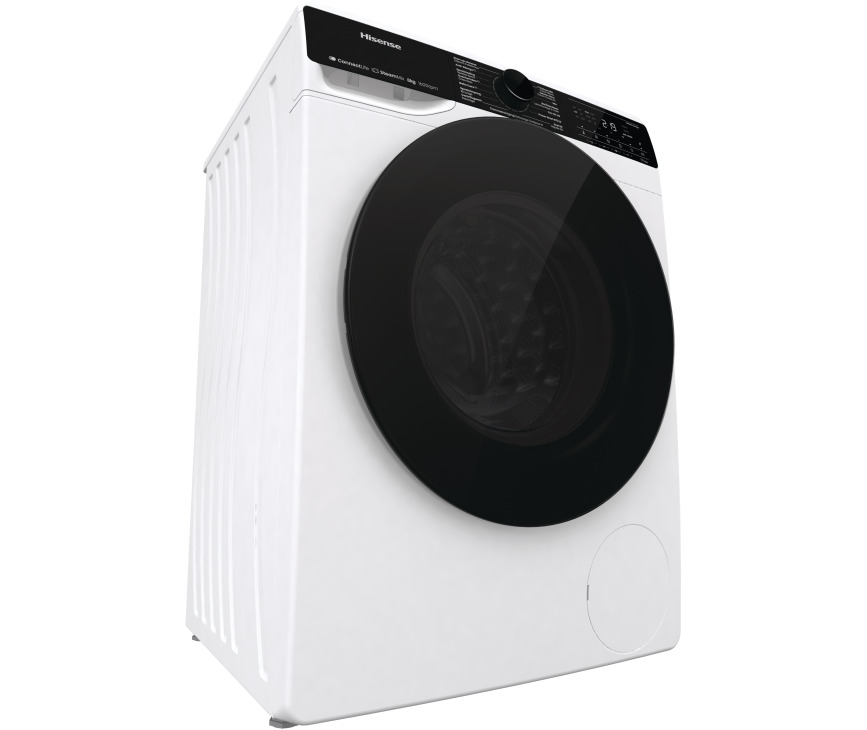 Hisense WF5V863BW wasmachine met WiFi, stoom, 8 kg en 1600 toeren