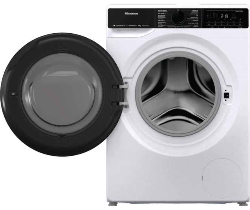 Hisense WF5V943BW/BLX wasmachine met Home Connect en stoom