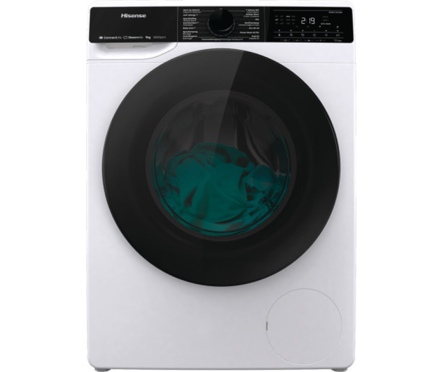 Hisense WF5V943BW/BLX wasmachine met Home Connect en stoom
