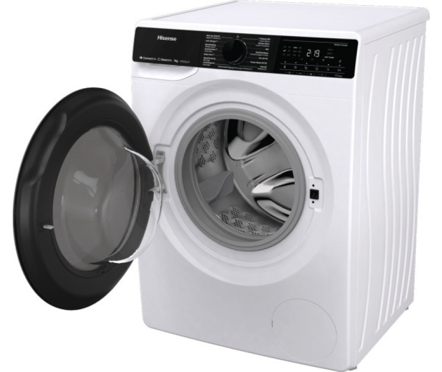 Hisense WF5V943BW/BLX wasmachine met Home Connect en stoom