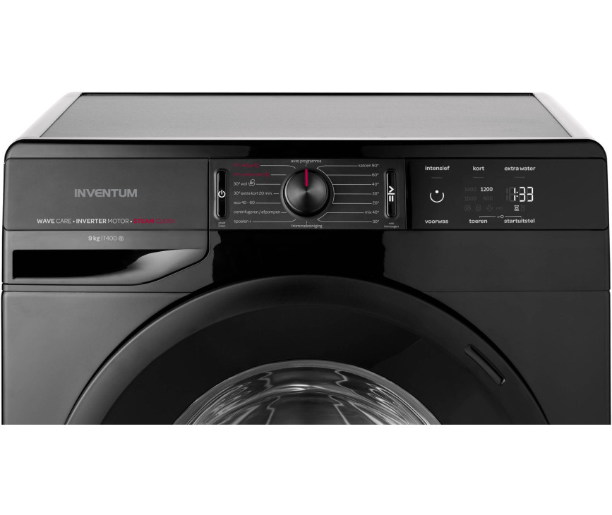 Inventum VWM9001B wasmachine zwart - 9 kg. - 1400 toeren