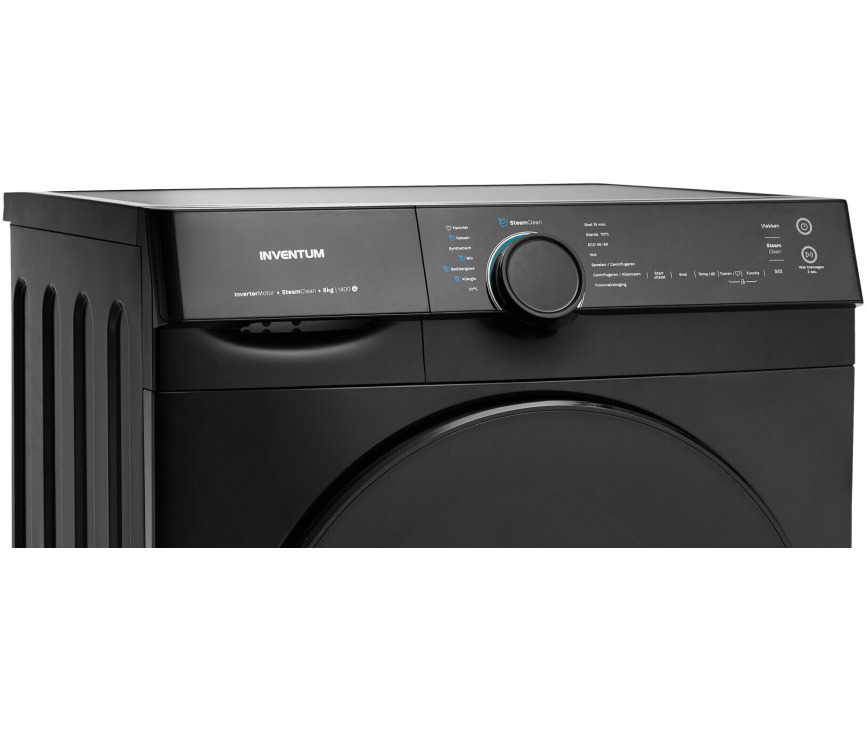 Inventum VWM8010B wasmachine zwart - 1400 toeren en 8 kg. 