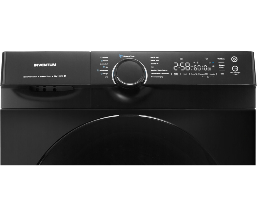 Inventum VWM8010B wasmachine zwart - 1400 toeren en 8 kg. 