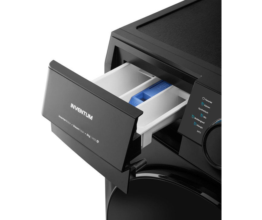 Inventum VWM8010B wasmachine zwart - 1400 toeren en 8 kg. 