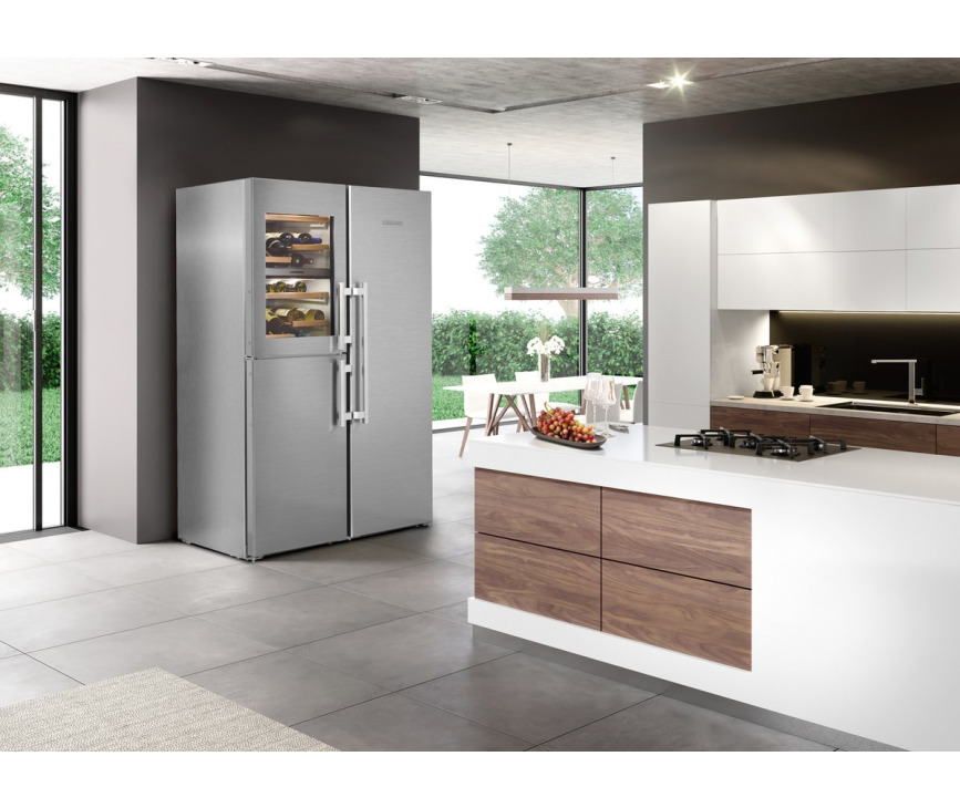 Liebherr SBSes8496-21 side-by-side koelkast - rvs