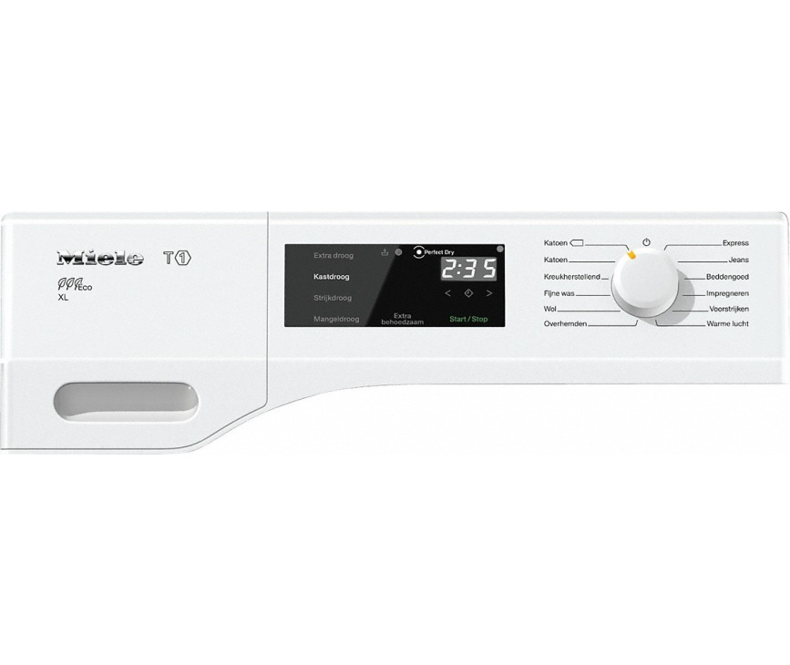 Bedieningspaneel van de Miele TCH630WP warmtepomp droger