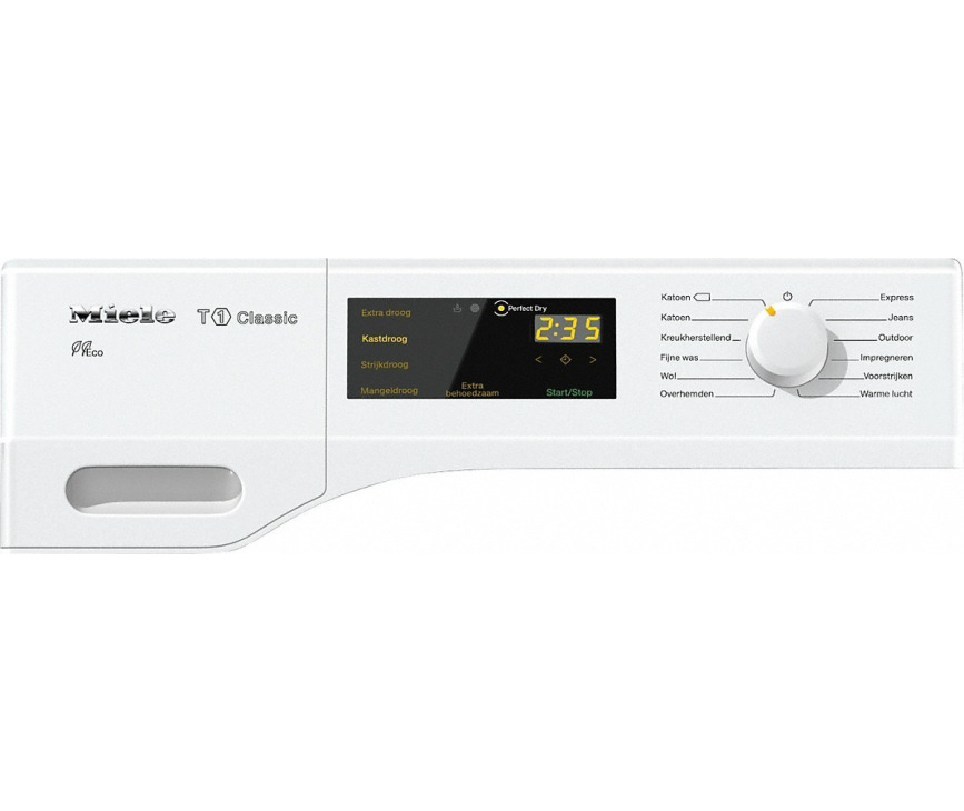 Bedieningspaneel van de Miele TDB 130 WP warmtepomp droger