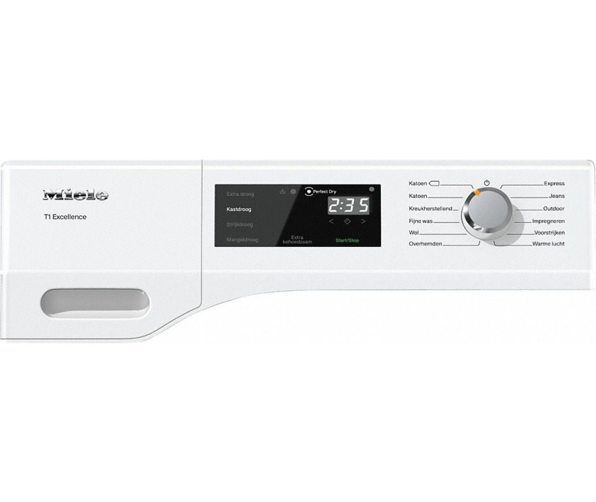 Bedieningspaneel van de MIELE droger warmtepomp TEB235WP