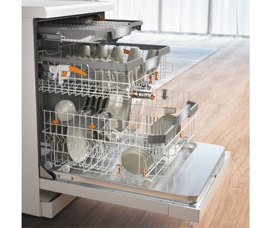 Miele G7233SC brws vrijstaande vaatwasser met energieklasse A en besteklade
