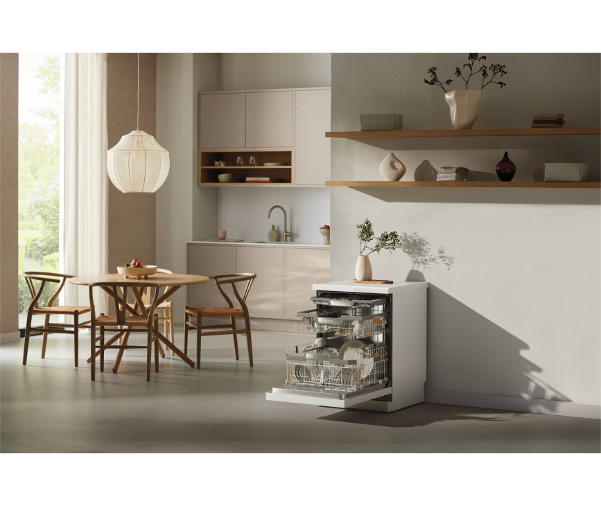 Miele G7233SC brws vrijstaande vaatwasser met energieklasse A en besteklade