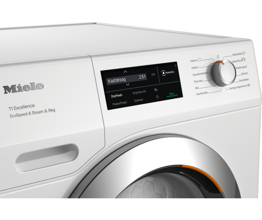 Miele TEL795WP warmtepomp droger met EcoSpeed & Steam & 9kg