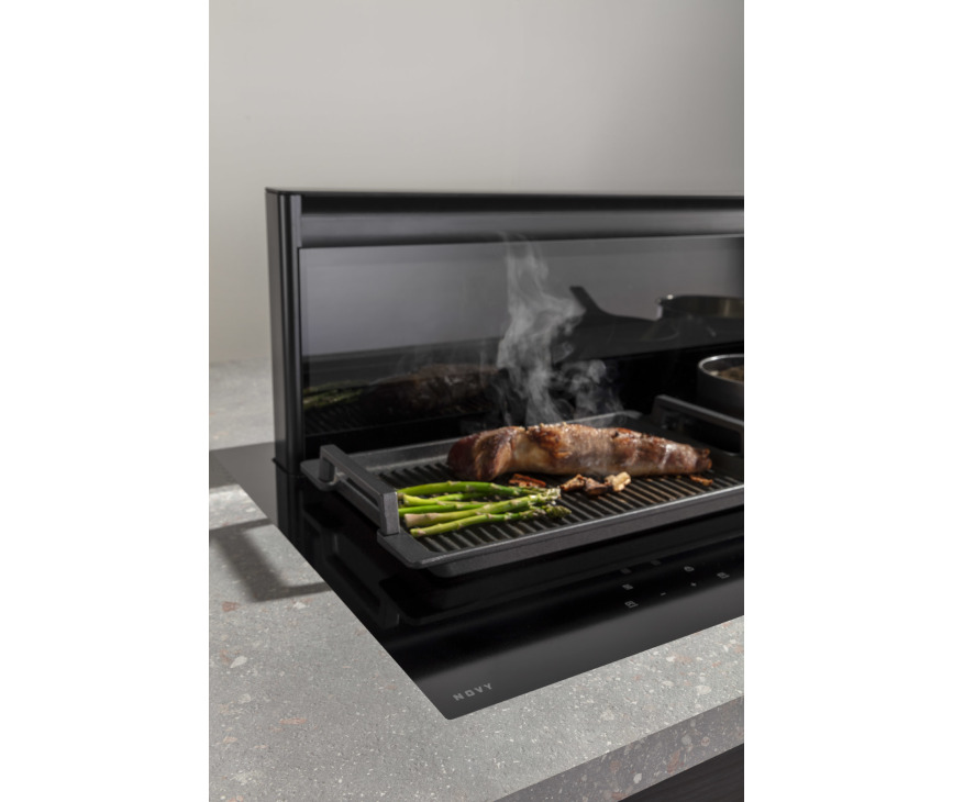 Novy 42120 inbouw inductie kookplaat met afzuiging - 118 cm. breed - Panorama