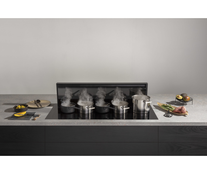 Novy 42120 inbouw inductie kookplaat met afzuiging - 118 cm. breed - Panorama