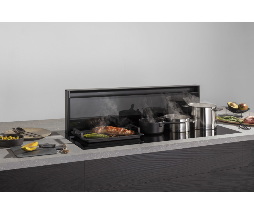 Novy 42120 inbouw inductie kookplaat met afzuiging - 118 cm. breed - Panorama
