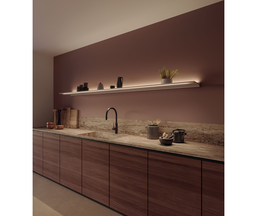 Novy Shelf Mineral White 305cm keuken verlichting