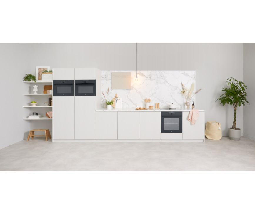 Pelgrim COS834ANT inbouw combi-stoomoven met magnetron - antraciet