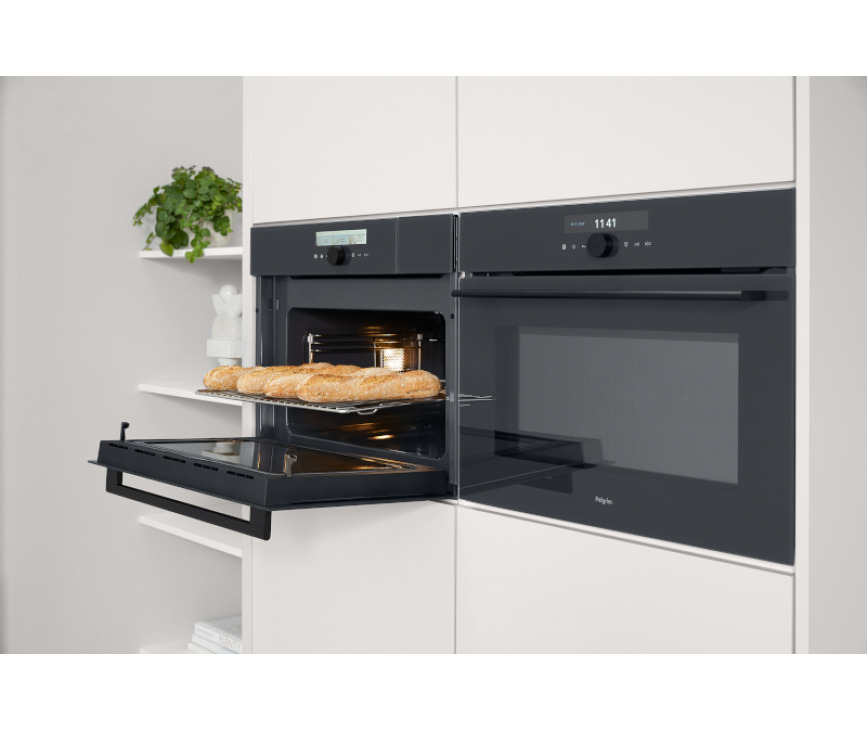 Pelgrim COS834ANT inbouw combi-stoomoven met magnetron - antraciet
