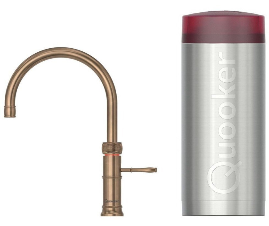 QUOOKER kokend water kraan COMBI+ Classic Fusion Round MESSING PATINA