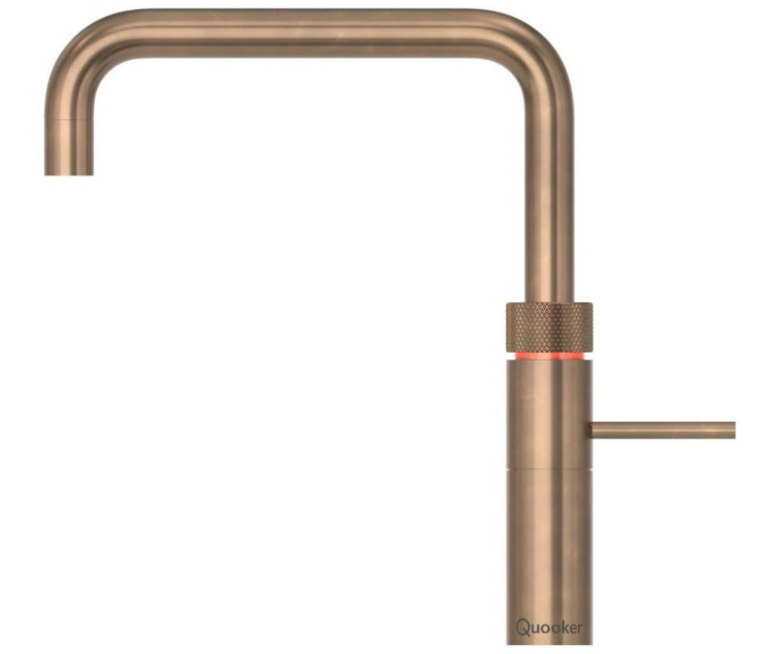 Quooker COMBI+ Fusion Square MESSING PATINA - kokend water kraan
