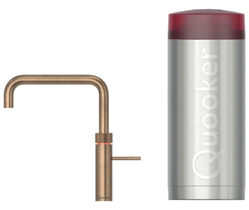 QUOOKER kokend water kraan COMBI+ Fusion Square MESSING PATINA