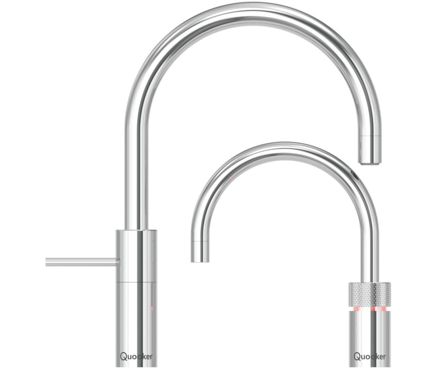 Quooker PRO3 Nordic Round Twintaps Chroom - kokend water kraan