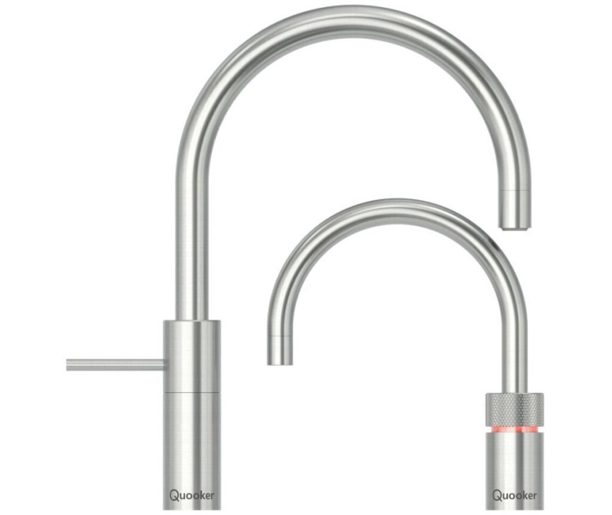 Quooker PRO3 Nordic Round Twintaps RVS - kokend water kraan