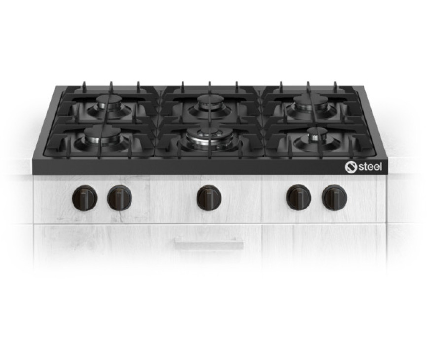 STEEL kookplaat inbouw E9P-6 NF
