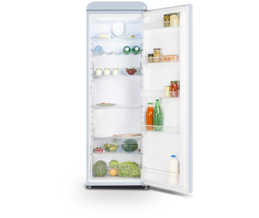 Schneider SCCL329VBL retro jaren 40 koelkast - blauw